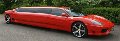 Herts Limos is proud to offer this unique 8-seat red Farrari limo the ...