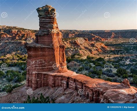 Palo Duro Canyon Lighthouse at Sunrise Stock Photo - Image of cliff ...