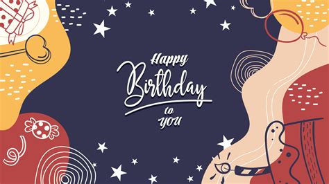 dark blue birthday banner with ornaments 38439486 Vector Art at Vecteezy