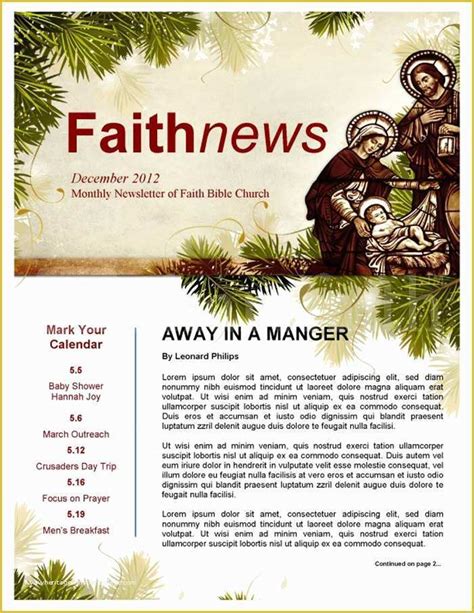 43 Free Church Newsletter Templates for Microsoft Publisher ...