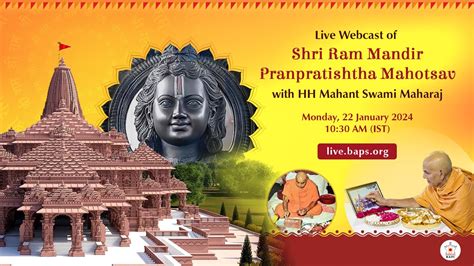 Live Webcast of Shri Ram Mandir Pranpratishtha Mahotsav with HH Mahant ...