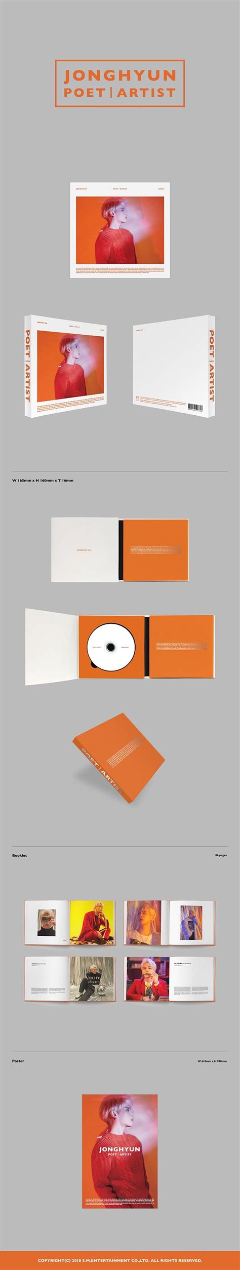 JONGHYUN - Poet | Artist (Album Packaging Details) : r/kpop