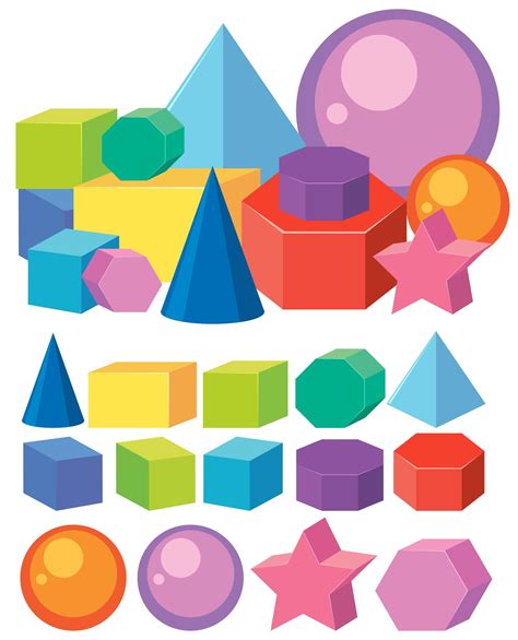 Set of math geometry shapes 694878 Vector Art at Vecteezy