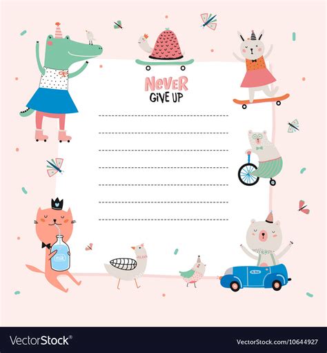 Cute calendar daily planner template Royalty Free Vector