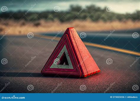 Emergency Stop Sign Installed on Road in Front of Car Accident Stock ...