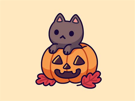 Pumpkin Kitty | Cute halloween drawings, Cute cartoon drawings, Cute ...