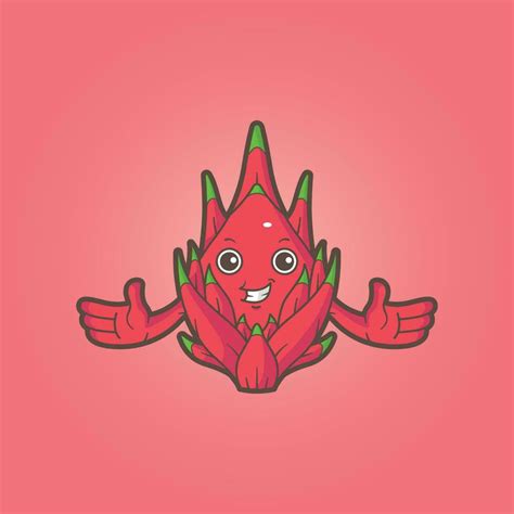 Cute and unique dragon fruit mascot 31388699 Vector Art at Vecteezy