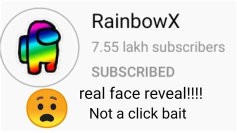 Rainbow x face reveal!!!!!! Not a clickbait - YouTube