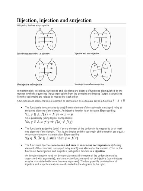 Bijection, Injection and Surjection | PDF