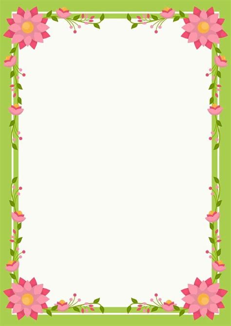 Colorful Flower Border Frame