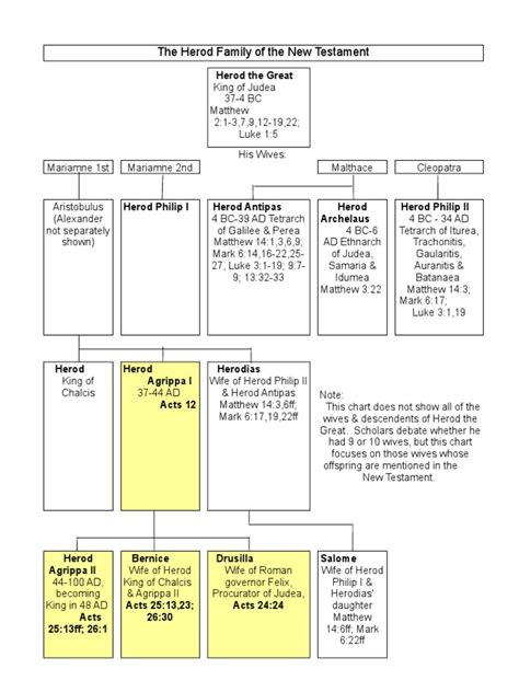 Herod Family Tree Updated For Acts | PDF | Herod Antipas | Ancient Jews