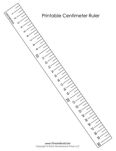 Printable Centimeter Ruler - Sample Template