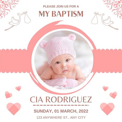 Free Printable, Customizable Baptism Invitation Templates, 60% OFF