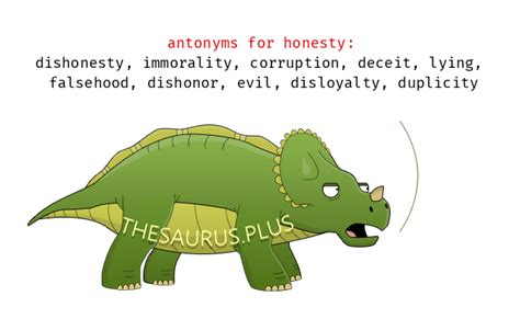 More 110 Honesty Antonyms. Full list of opposite words of honesty.