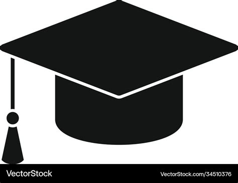 Graduation hat icon simple style Royalty Free Vector Image