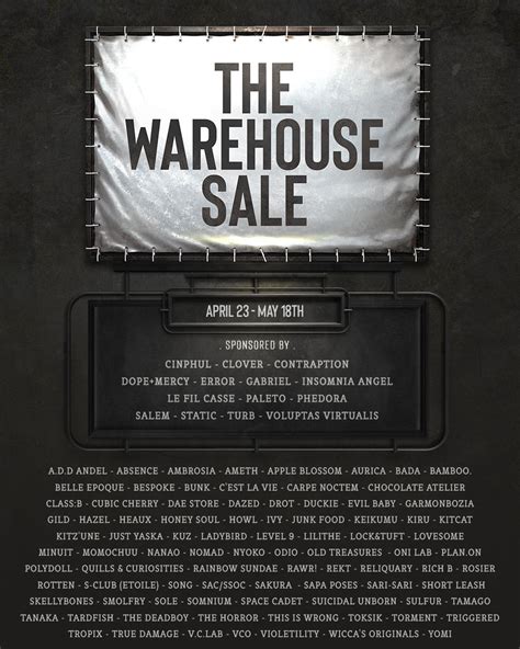 Catalog – The Warehouse Sale