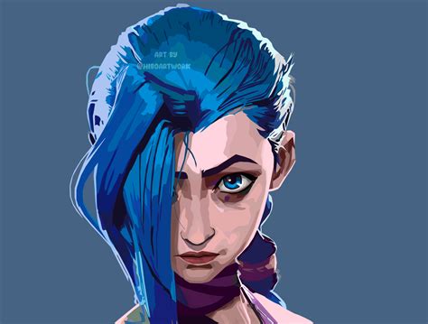 Jinx Arcane Art by Hiboart