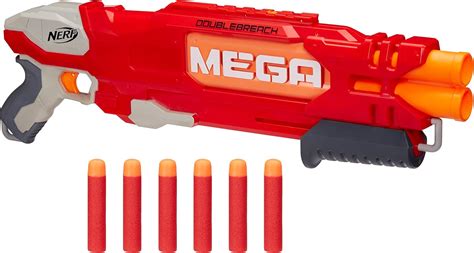 Nerf Mega Doublebreach Blaster — Breech Load, Pump Action — Fire 2 ...