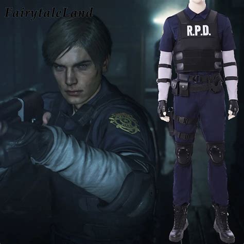 Resident Evil 2 Remake Leon Cosplay Costume Halloween costumes Leon ...