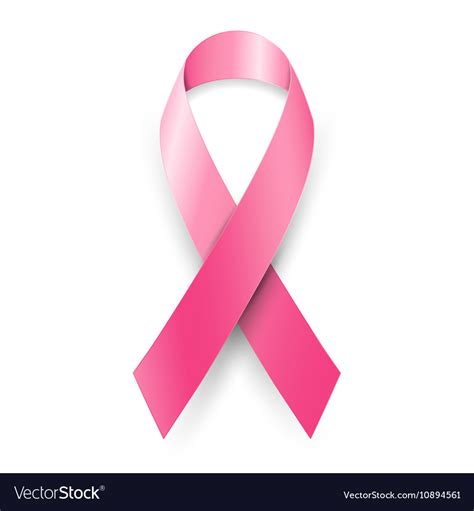 Breast cancer awareness month pink ribbon Vector Image