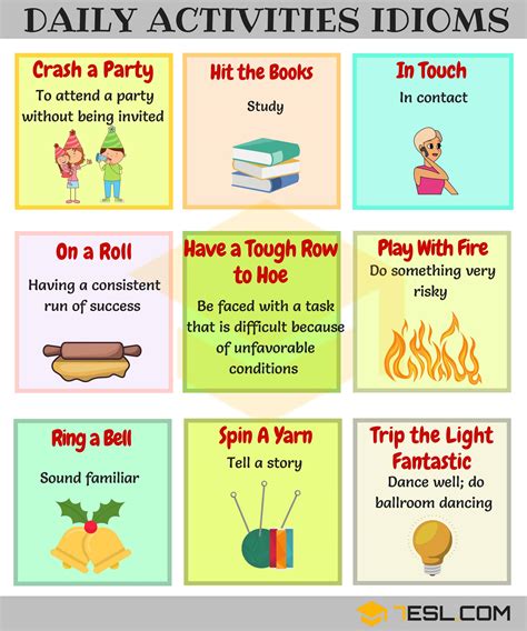 Common Idioms For Kids Worksheets