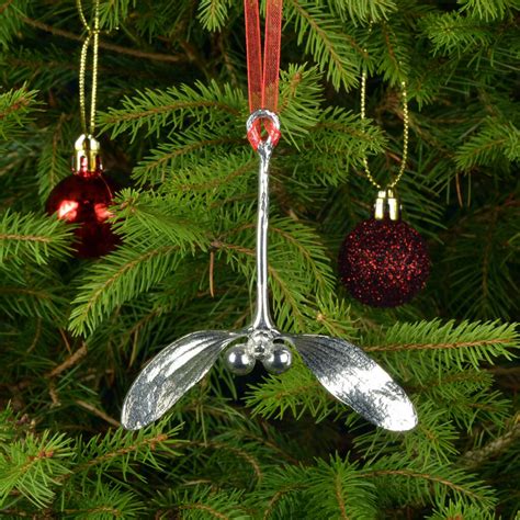 Pewter Mistletoe Hanging Christmas Decoration By Glover and Smith