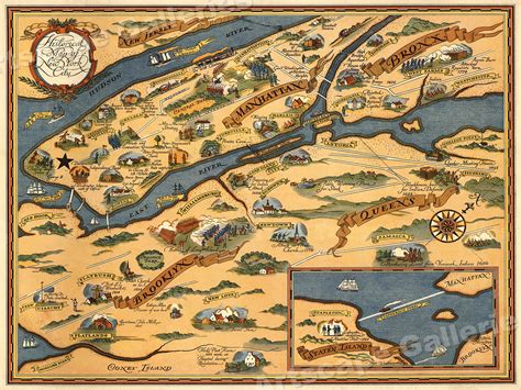 Old Map Of New York