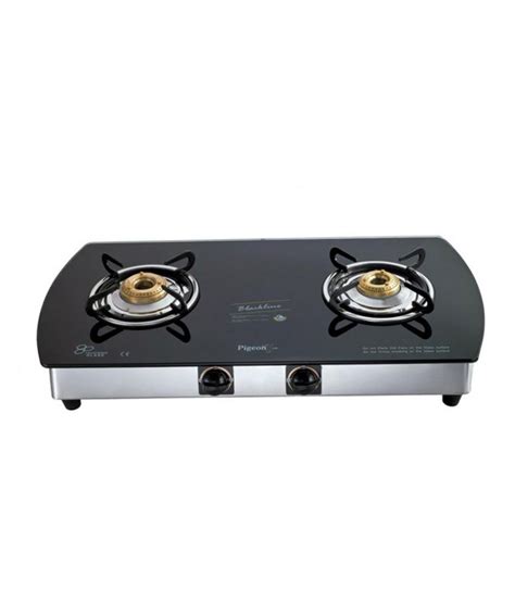 Pigeon Gas Stove Blackline 2 Burner Oval - Auto Price in India - Buy ...