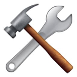 Hammer And Wrench | ID#: 650 | Emoji.co.uk