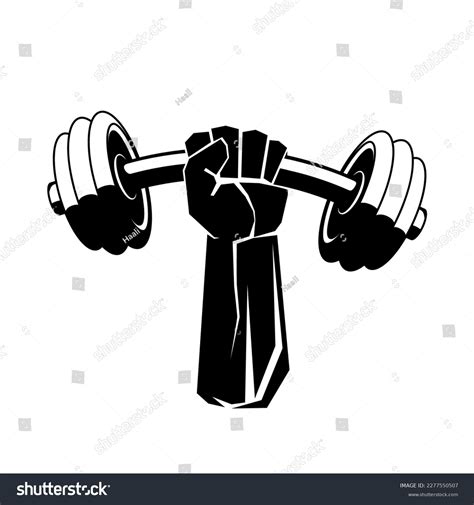 Hand Holding Dumbbell Fist Dumbbell Hand Stock Vector (Royalty Free ...