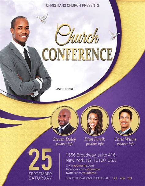 Church Conference Flyer Poster | PSD Fully Layered Files