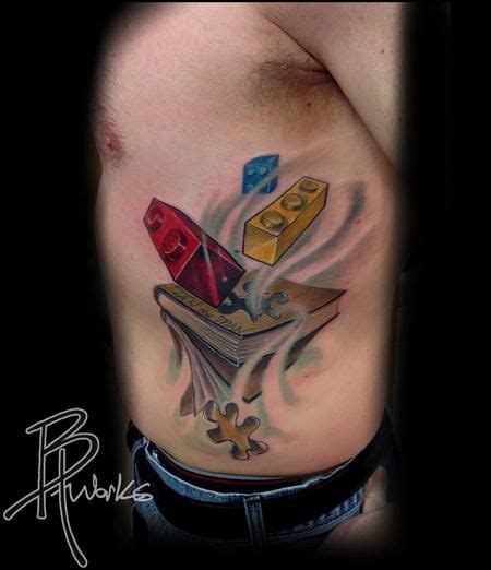 lego+tattoo | Lego and Book Side Piece by Brandon Heffron : Tattoos ...