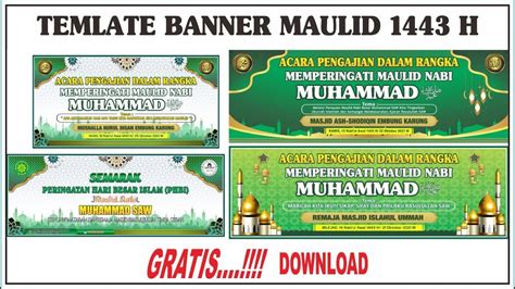 Free Desain Spanduk Maulid nabi Muhammad SAW 2021.cdr | Bagi-Bagi sobat ...