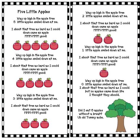 5 Little Apples in an Apple Tree Activities | Apple tree activity ...