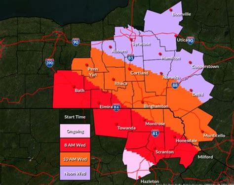 Winter weather alert issued for Central NY: Snow, ice, 40 mph winds ...