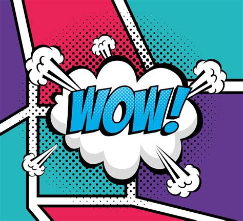 cloud with wow lettering pop art style icon 4310320 Vector Art at Vecteezy