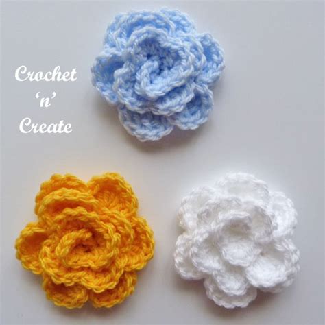 Free Rose Applique Crochet Pattern | Crochet rose pattern, Crochet rose ...