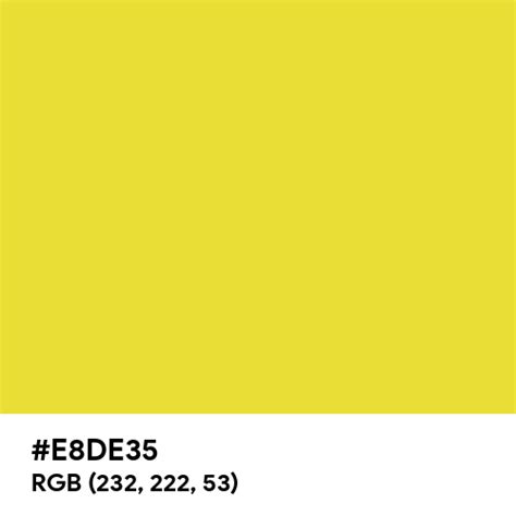 Sulfur Yellow color hex code is #E8DE35