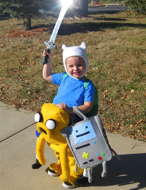 DIY Adventure Time costume - Finn, Jake, and BMO Halloween Kostüm Baby ...