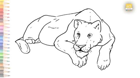 Lioness drawing easy | How to draw A Lioness step by step | Draw A Lion ...