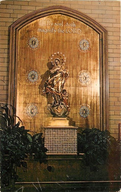 Rocky River Ohio~Statue Of Our Lady Magnificat High School~1950s OC ...