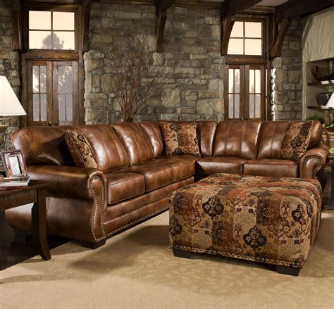 5300 Sectional Sofa with Sleeper by Corinthian Leather Living Room ...