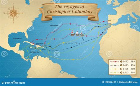 Map Of Columbus Journey - Map Of Canada