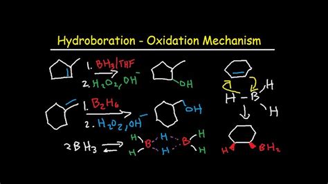 Hydroboration Oxidation Mechanism of Alkenes - BH3, THF, H2O2, OH ...