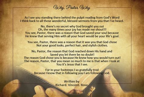 Pastor Appreciation Poems | Pastor-Gifts.com