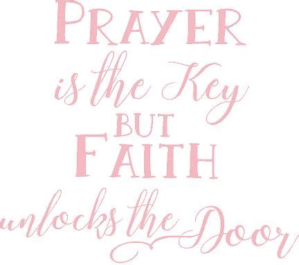 Prayer is the Key Decal - Trading Phrases