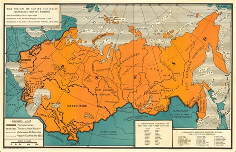 Soviet Union Republic's Map