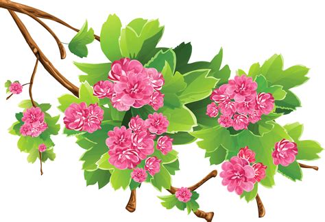 Flower Clip Art Spring Tree Flowers Png Clip Art Image Png Download ...