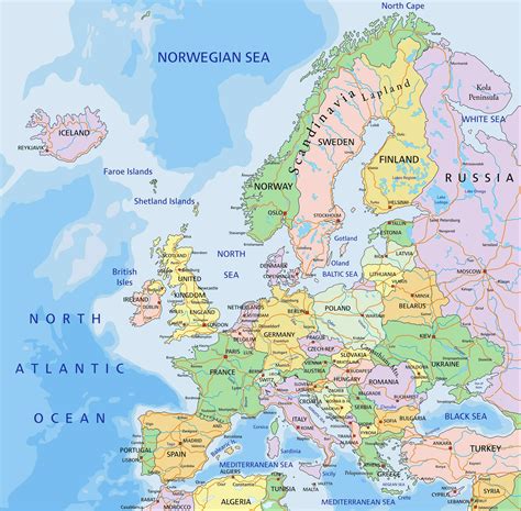 Map Of European Countries In 1960 - Map Ireland Counties and Towns