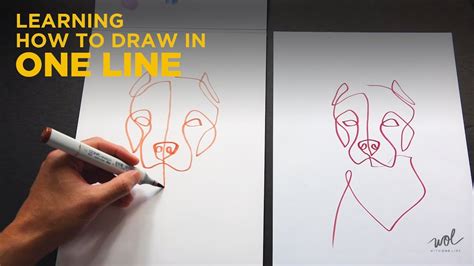 One Line Drawing Tutorial of a Dog by WithOneLine - YouTube